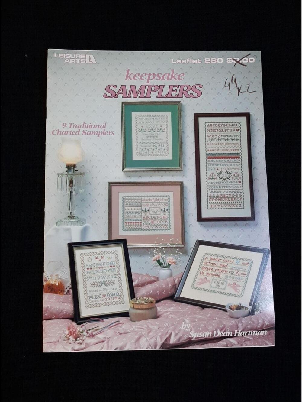 Leisure Arts Keepsake Samplers 280 Counted Cross Stitch Pattern Book 1983
